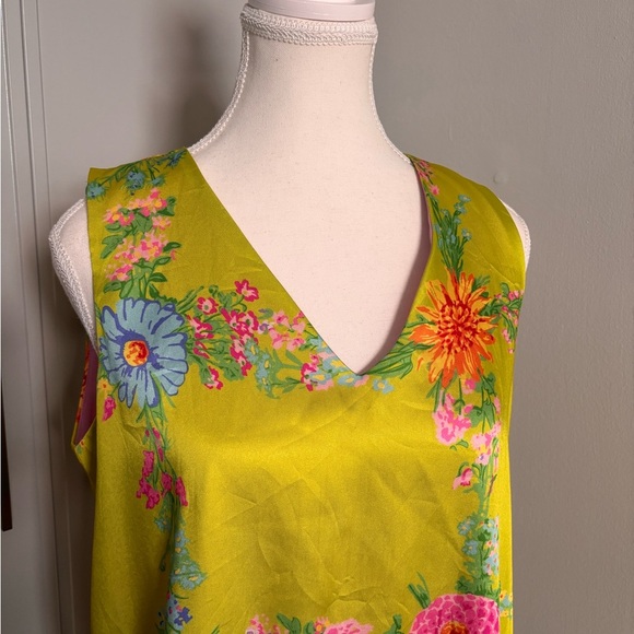 Julie Brown Green Floral V-Neck Sundress - Picture 2 of 12